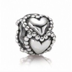 Authentic Silver Pandora Heart Charm